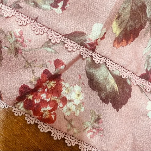 Beulah Style Floral Puff Sleeve Mini Dress large Kawaii - Picture 5 of 5